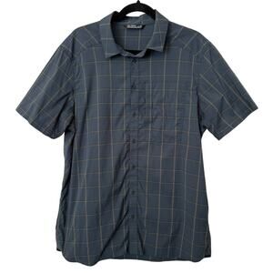 Men's ARC'TERYX Riel Short Sleeve Button Down Shirt Outdoor Camp Hike - Large